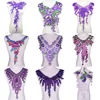 1 Pc Purple Embroidery Neckline Collar Venise Lace Flowers Neckline Applique Trim, Lace Fabric Sewing Supplies ► Photo 1/6