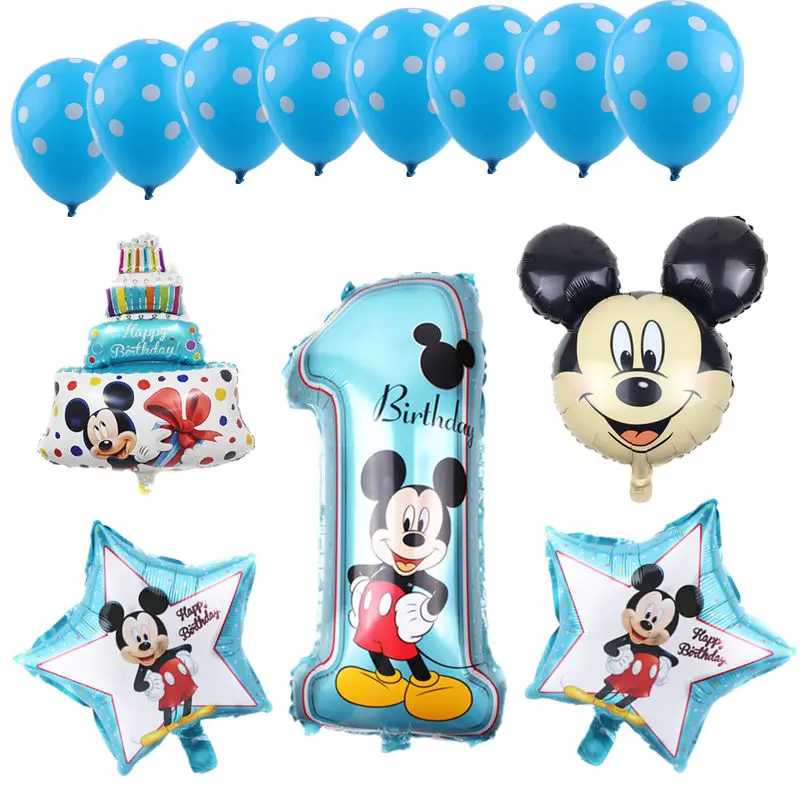 Латексные шары GOGO PAITY с Микки и Минни 13 шт./компл.|number 1|foil balloonstoys toys |