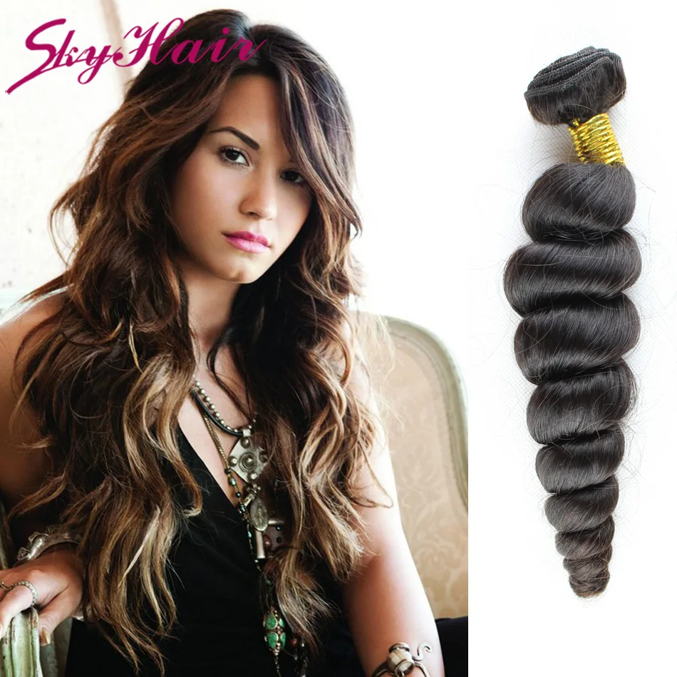 

brazilian virgin hair loose wave 3pcs/lot sky hair products 7a brazilian loose wave human hair weave websites with hair coupon