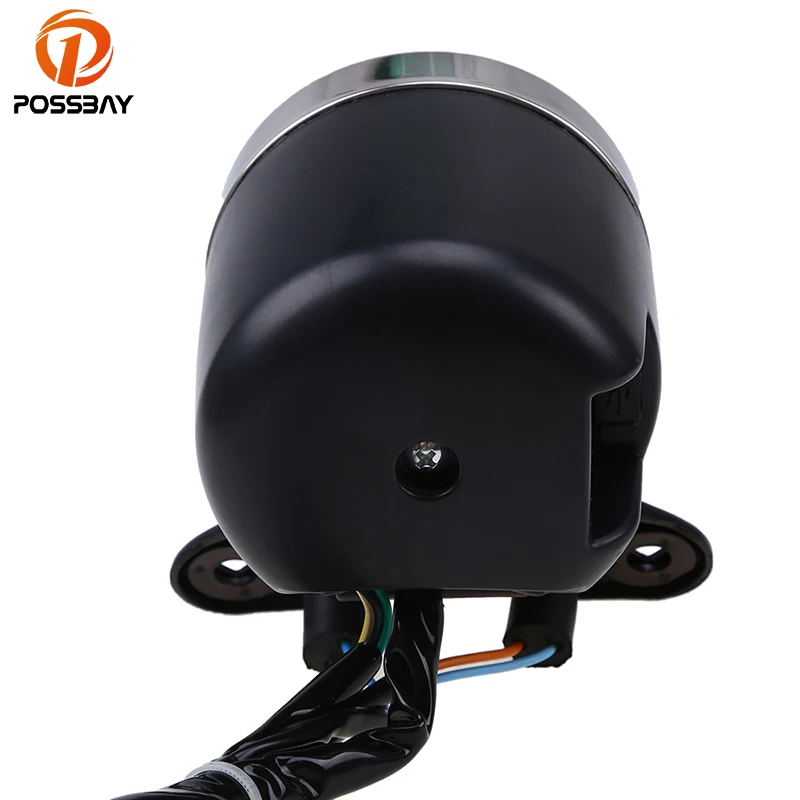  Medidor de velocímetro de doble odómetro de motocicleta POSSBAY con puerto USB ajuste Universal par