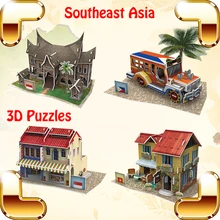 Новое поступление подарок Юго-Восточной Азии 3D Паззлы Модель Строительство Структура DIY сувенир, украшение Игрушечные лошадки дети Семья Соберите игры Книги по искусству