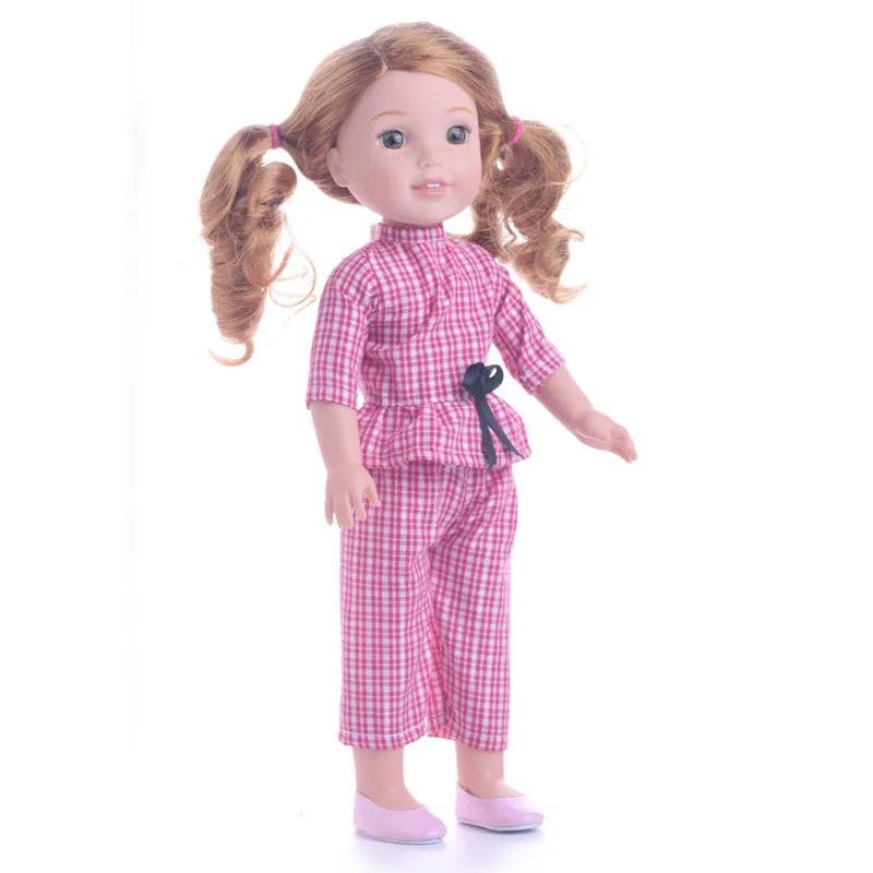 Red casual suit for 14.5inch American Doll Clothes toys for m20in