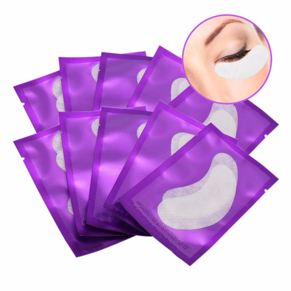 50 pairs Eyelash Extension Paper Patches Grafted Eye Stickers Eyelash