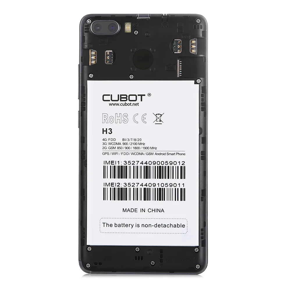 CUBOT H3 Android 7 0 6000 мАч мобильный телефон 4 г 5 ''HD MTK6737 ядра 3 ГБ Оперативная память 32