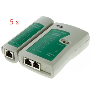 

5 PCS Network Cable Tester Professional Cable Tester RJ45 RJ11 RJ12 CAT5 UTP LAN Cable Tester Networking Tool Wholesale Retail