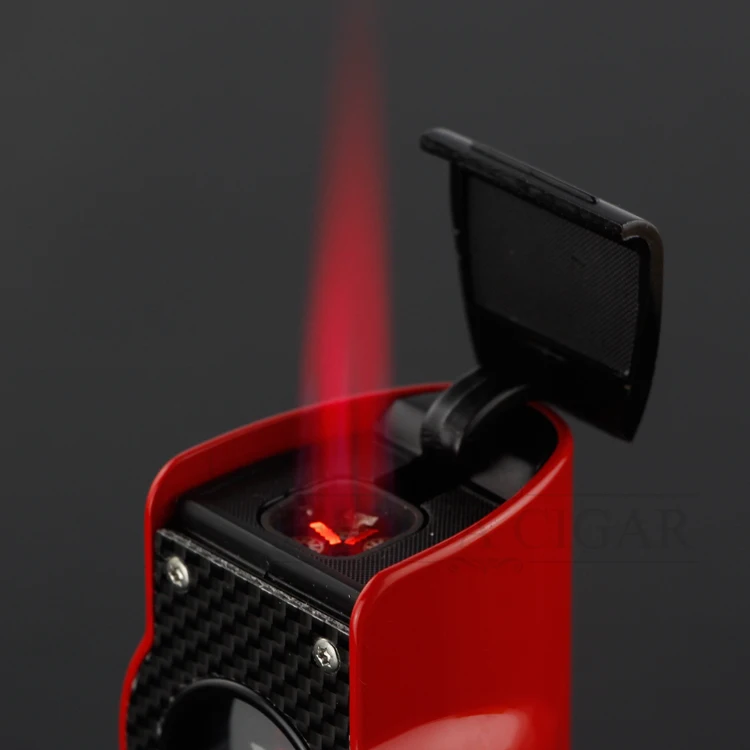 LUBINSKI Laser Induction 4 Torch Flame Table Cigar Lighter Windproof Strong Fire Cigarette