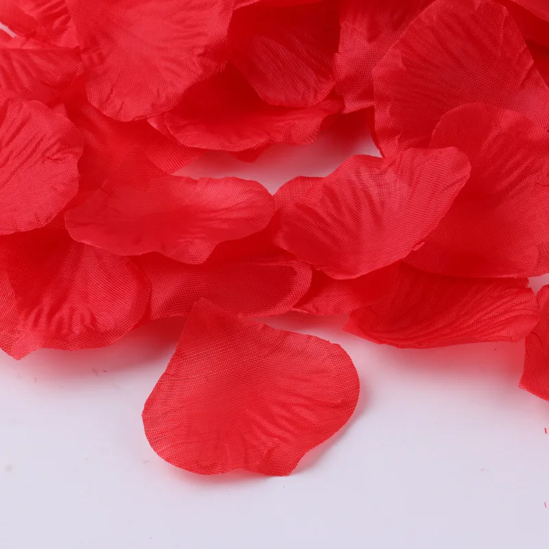 5000pcs/Lot Artificial Simulation Silk Red Rose Flowers Petals for 
