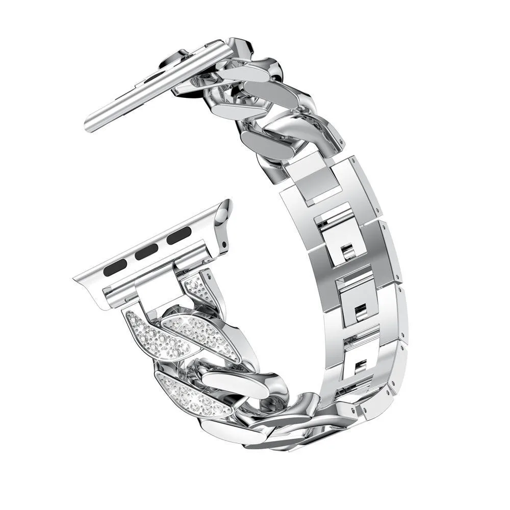 Для Apple Watch Band Series SE 6 5 4 3 2 роскошный джинсовый браслет цепочка с бриллиантами