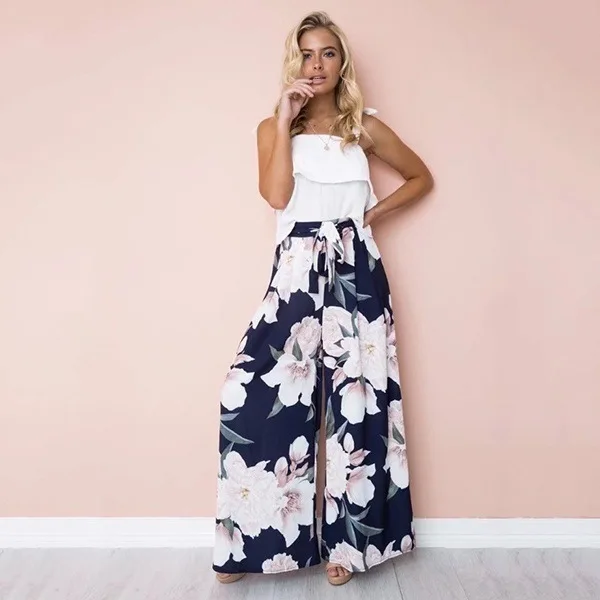 

women fall fashion ladies sexy female print winter festivals classics womens clothing pants Wide leg pants flare pant