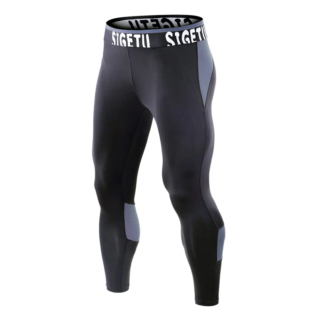 

Men Pants Summer Fitness Patchwork Bodybuilding Summer Joggers Men Skin Tight-drying Long Sports Pants Men pantalones hombre