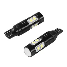 2 шт./компл. 50 W 6000 K светодио дный обратный лампочки Супер яркий DC 12 V Универсальный Внешнее освещение светодио дный автомобиля лампы T10 T15 Горячие Прямая доставка