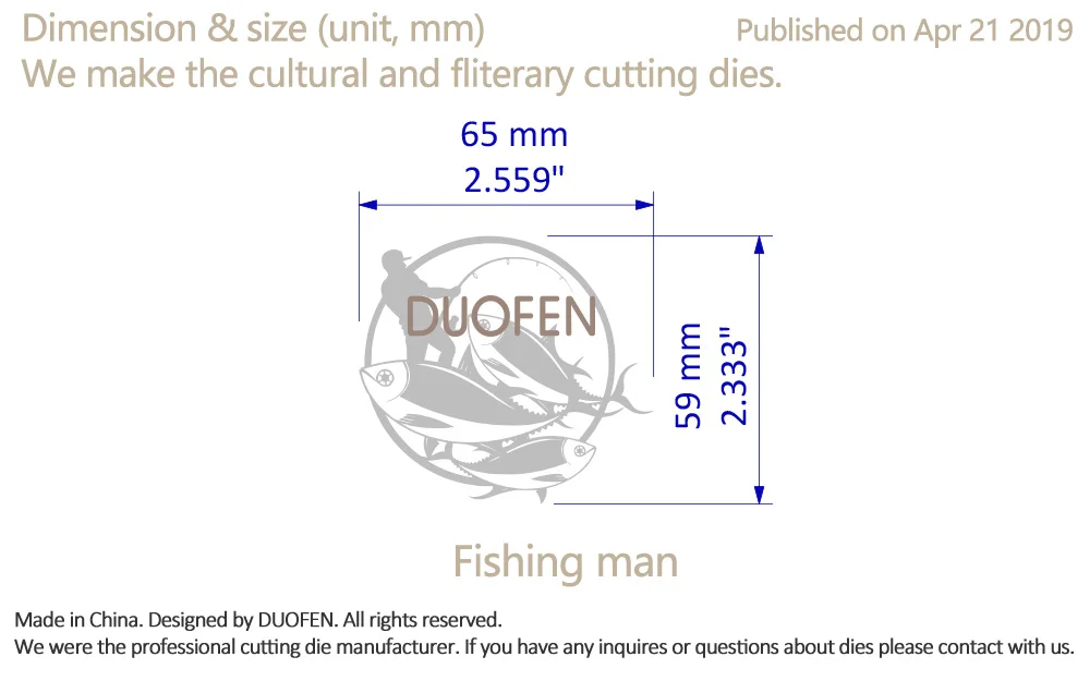 DUOFEN металлические режущие штампы рыбацкий человек лодка тиснение Трафарет DIY скрапбук бумажный альбом Новинка