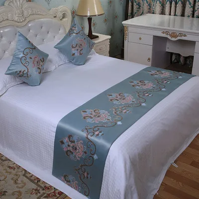 Классический высококачественный домашний декор синий Настольный дорожка европейские роскошные кровати ковер выставочный зал стол флаг Конец кровати коврик полотенце - Цвет: Veemi C