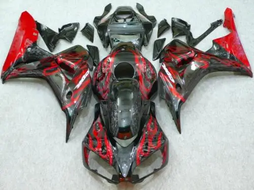 

Motorcycle Fairing kit for HONDA CBR1000RR 06 07 CBR 1000RR 2006 2007 CBR1000 ABS Red flames black Fairings set+7gifts HG52