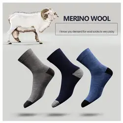 3 пары Высокое качество Австралия мериносовая шерсть теплые носки для мужчин и женщин Зимние Повседневные носки