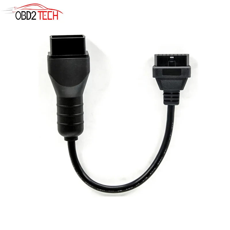 Для RENAULT 12Pin папа к OBD2 OBDII для Renault 16Pin Женский адаптер автомобильного