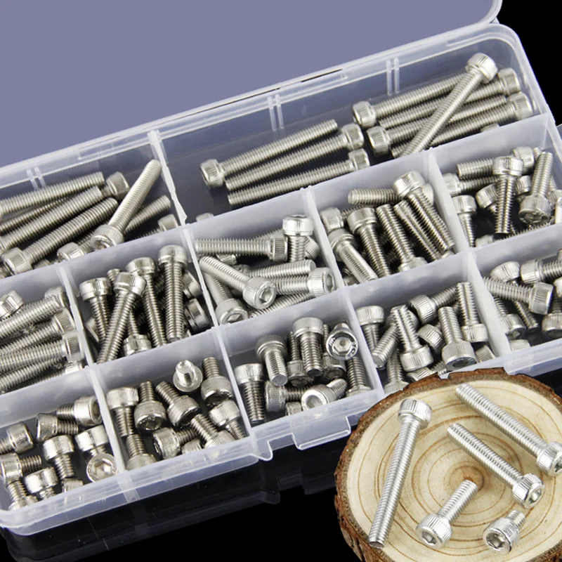 304 Stainless Steel Hex Socket Screw M3 M4 M5 M6 M8 Cylindrical Head Bolt Screws 1packing 304 Stainless Steel Hex Socket Screw M3 M4 M5 M6 M8 Cylindrical Head Bolt Screws 1packing