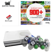 Data Frog 2017 New 4GB Video Game Console TV Consoles with 600 Games Transparent Gamepad Family Player for GBA/NEOGEO/NES/SNES