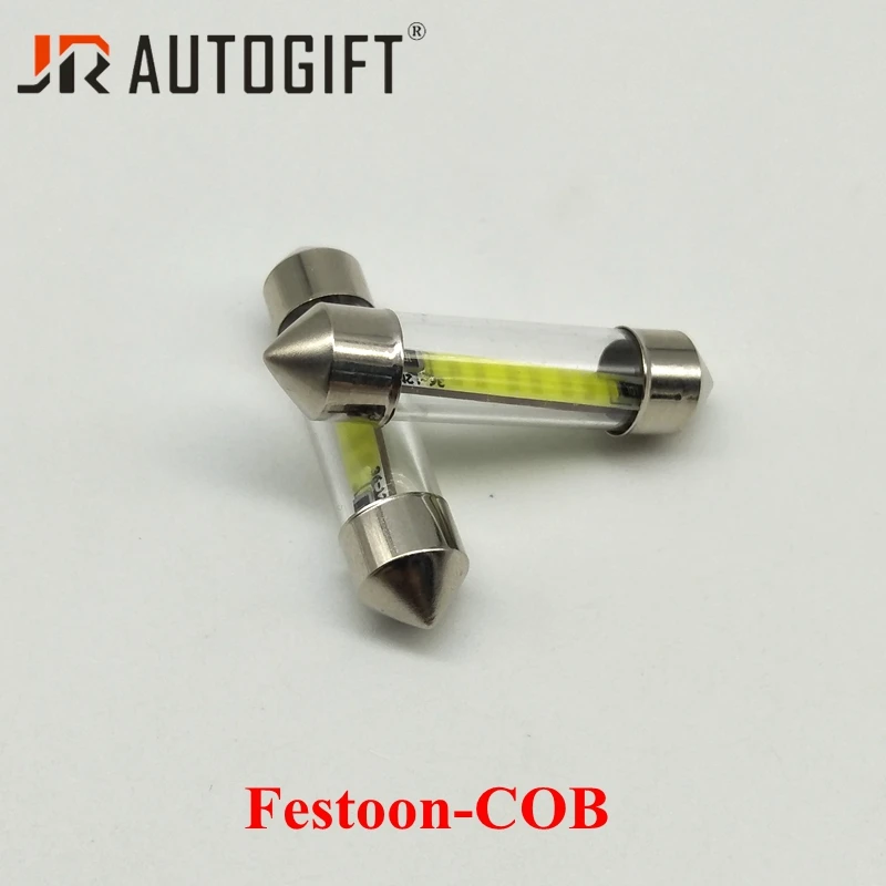 100 шт. 12 В 24 Festoon COB купольные огни для салона автомобиля стеклянный чехол