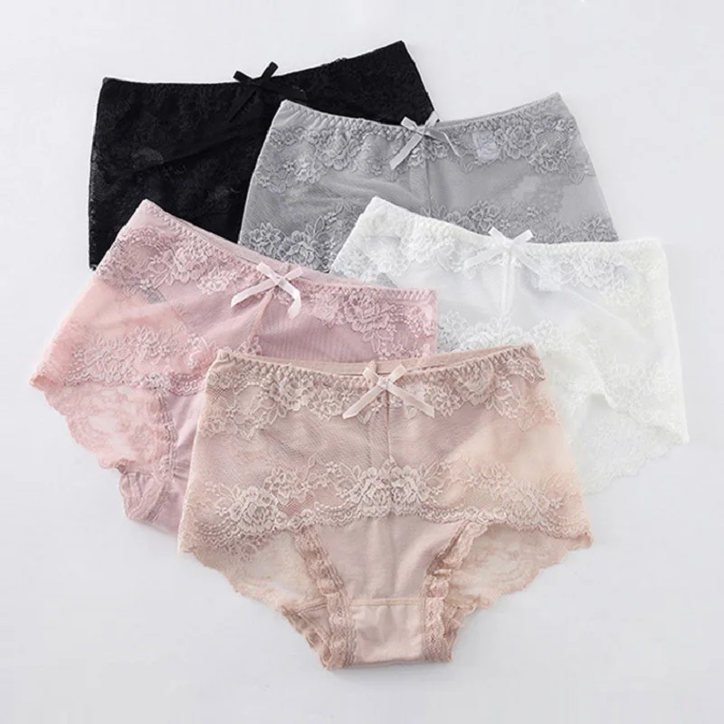 

sexy fashion female plump underwear women plus-size transparent lace panties for lady briefs lady intimate modis tanga