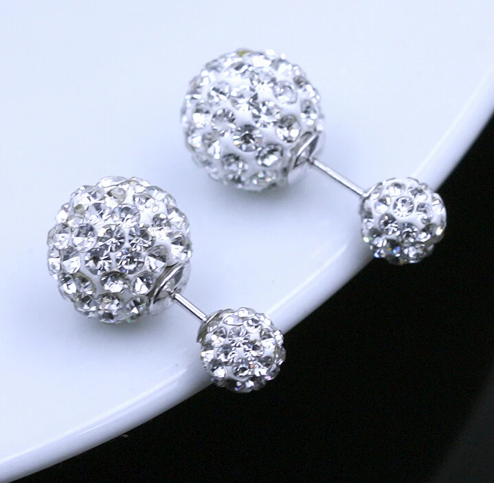 Серьги из стерлингового серебра 925 пробы, серьги-гвоздики с кристаллами для женщин brincos para as mulheres S-E16