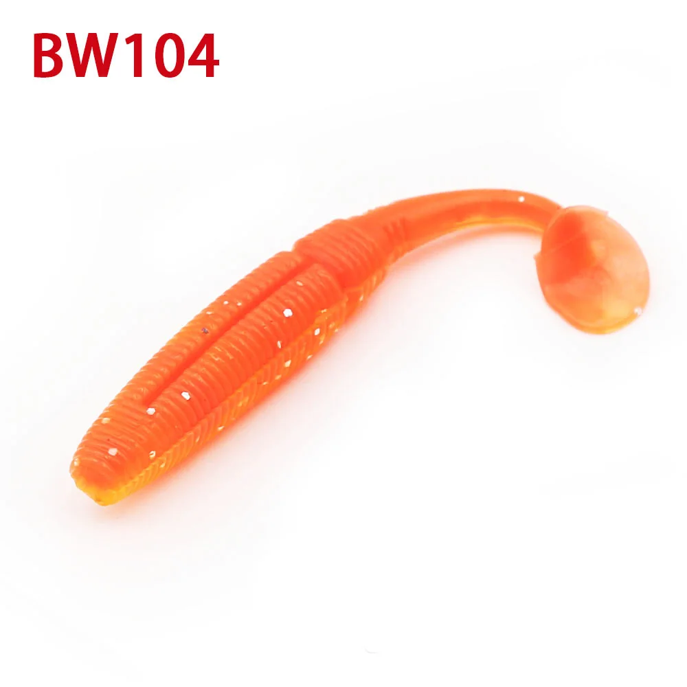 

Noeby BW104 7.5cm 8.5cm 10cm hot selling plastic T-tail soft plastic lure worm for fishing