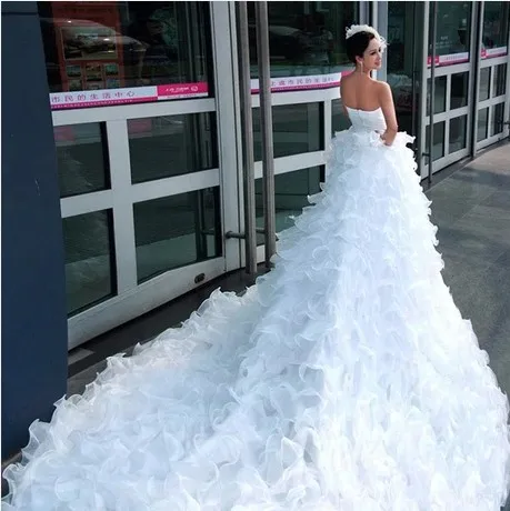 042378 wedding dress Spring Korean version of the bride trailing new large size Lace Bra | Свадьбы и торжества