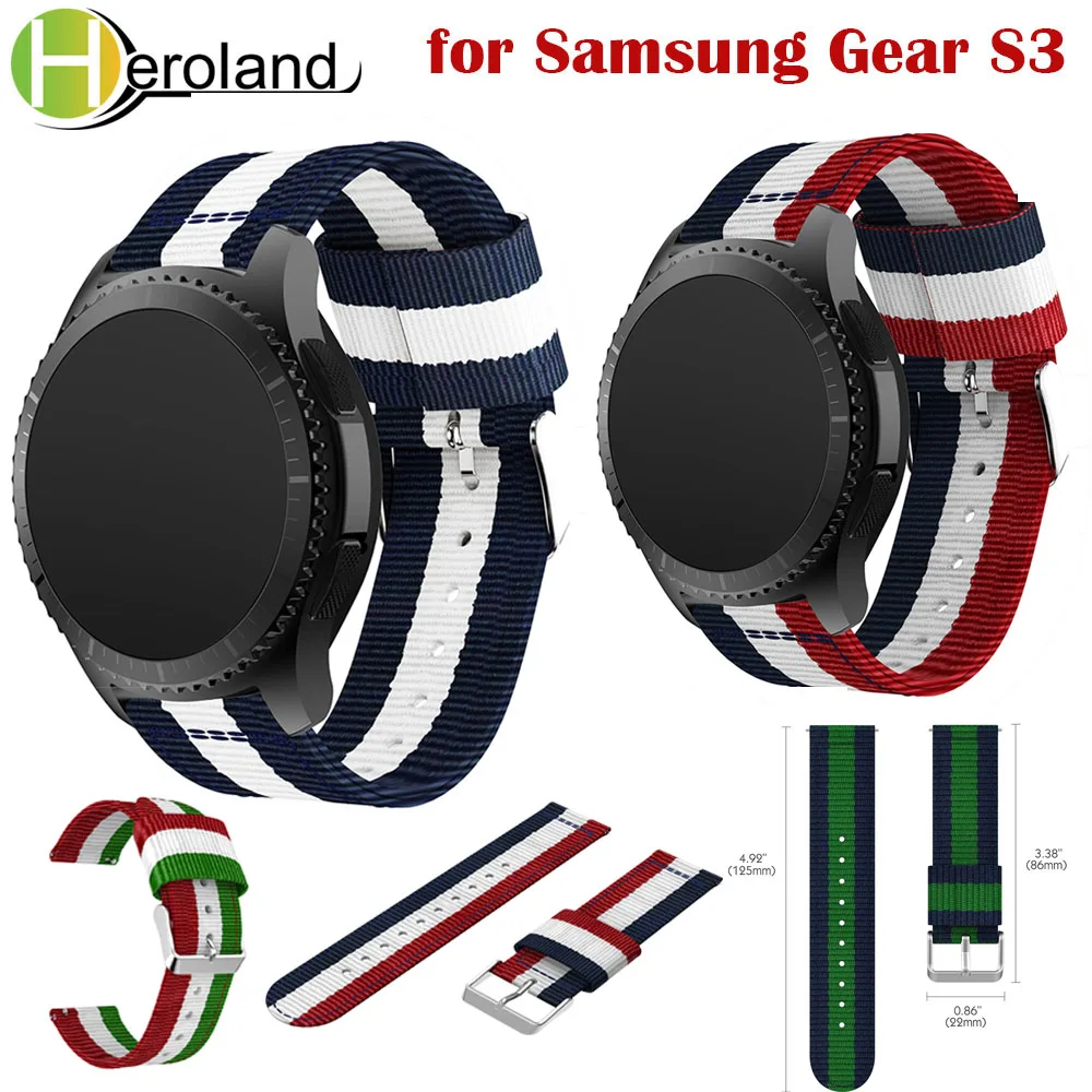 

Watch Strap Fine Woven Nylon Replacement Band Strap for Samsung Gear S3 Frontier Classic Watchbands For Huawei Watch GT 3 46MM