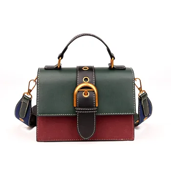 

Bags for Women 2018 Fashion New Quality PU Leather Women bag Hit color Portable Shoulder Messenger Bag Travel Tote Crossbody bag