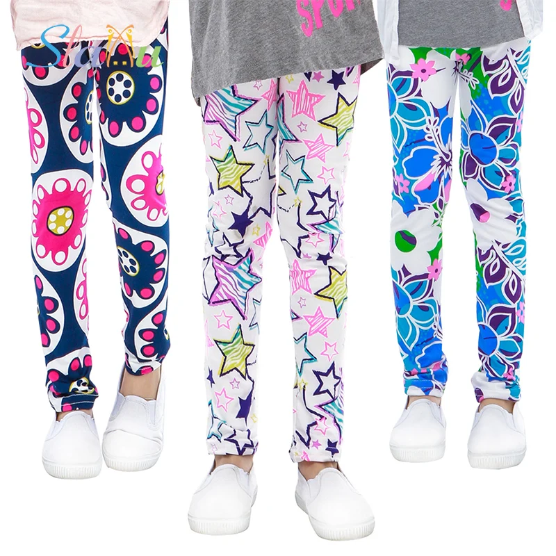 Fashion Girls Leggings Printing Flower Legging Toddler Classic Skinny
