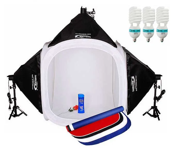 

Photography studio 520 w E27 multi-function portrait still life photography suit 32 softbox studio in X3 send 5 color background