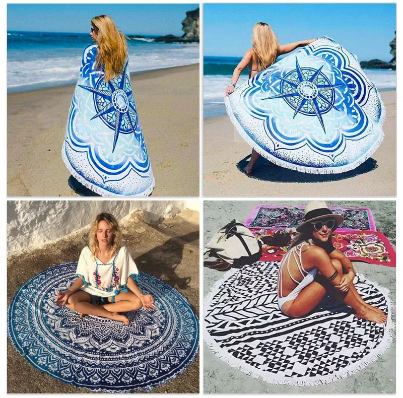 serviette de plage ronde