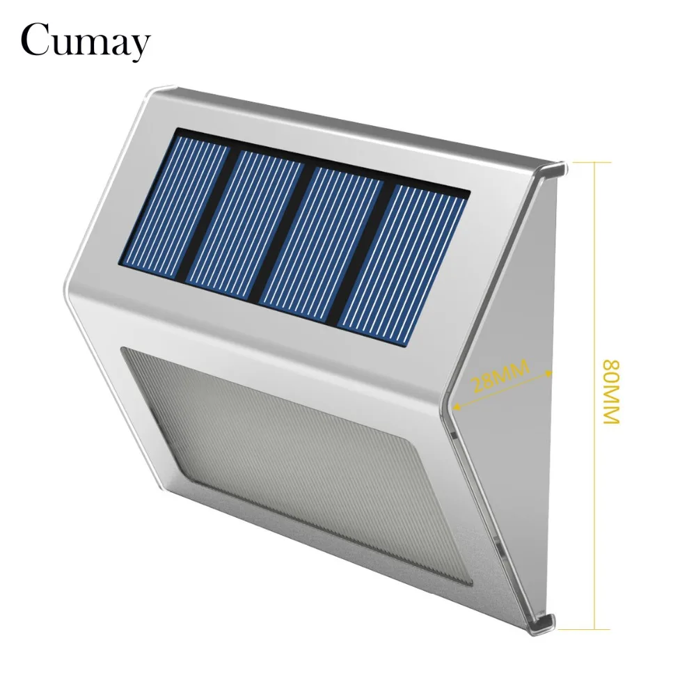 Солнечная энергия LED наружный водонепроницаемый садовый путь лестницы лампа