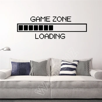 

2018 New Sale Neymar Wxduuz Game Zone Loading Art Decor Vinyl Wall Sticker Teenager Home Nursery Room Removable Decals B307