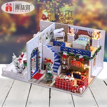 Iie создания мебели DIY кукольный домик деревянный миниатюрный кукольные домики мебель головоломки Кукольный домик ручной работы Craft игрушки для Детский подарок