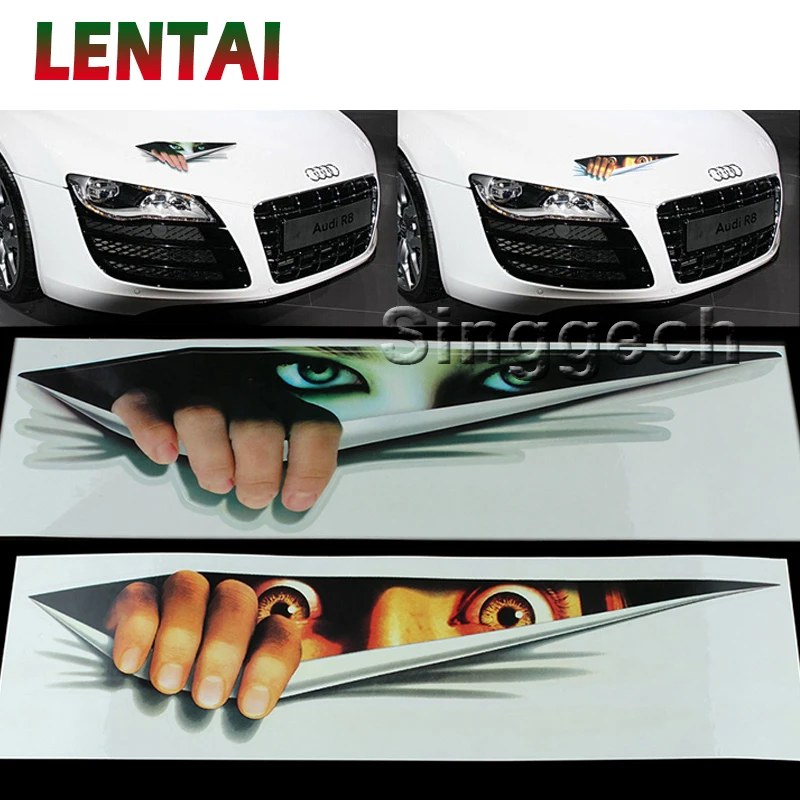 OVERE 1PC Car stickers 3D Eyes Peeking Monster Styling For Seat Leon Ibiza Renault Duster Megane 2 Logan Captur Clio Mazda 3 6 | Автомобили