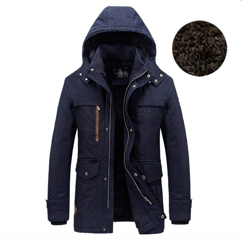 New Arrival Men s Parka Coat Fur Liner Winter Jacket Men Outerwear Brand Parka AFS JEEP