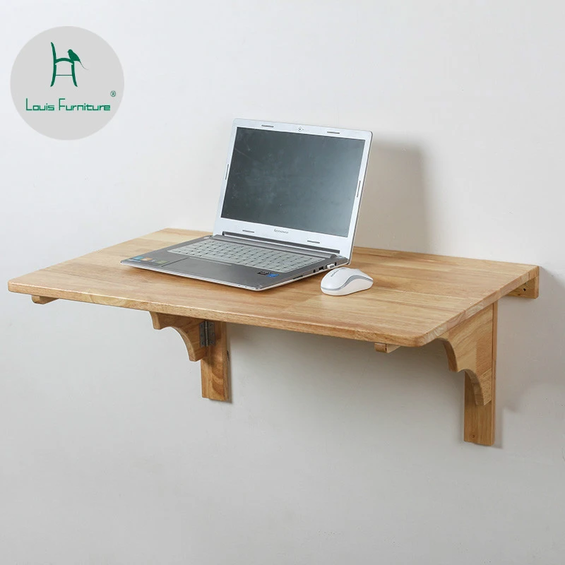 Fashion colgante de pared de madera maciza, plegable, para ordenador, comedor|Estanterías de - AliExpress