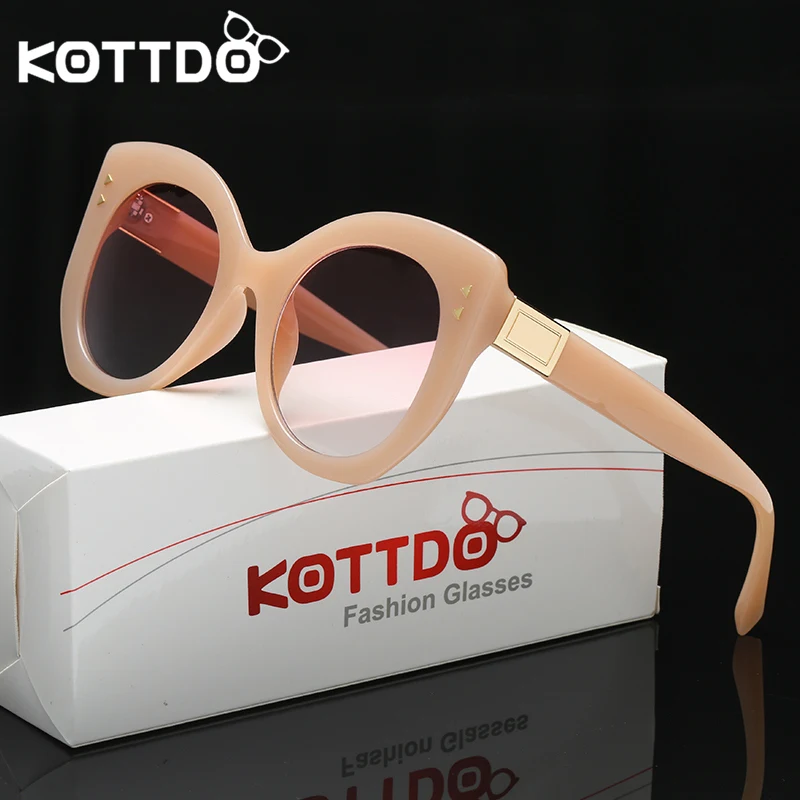 KOTTDO 2018 Модные женские солнцезащитные очки кошачий глаз для женщин большие в