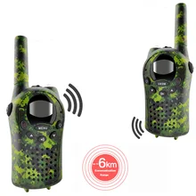 2PCS/Set Kids Walkie Talkies Mini Two Way Radios Intercom Green Camo 22 Channel 446MHZ FRS Toys Interphone for Children