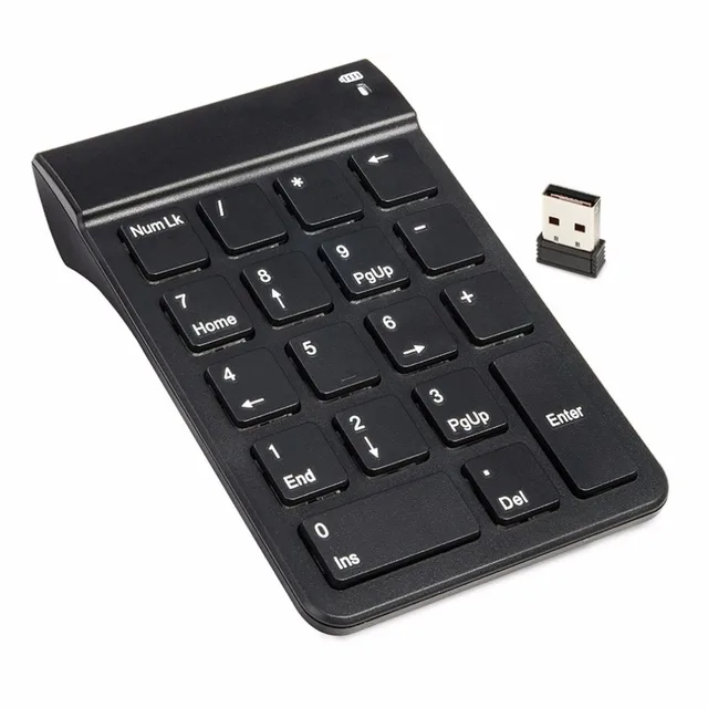2.4G Wireless USB Numeric Keypad Black Number Pad 18 Keys Scissor-end Mini Digital Keyboard For Laptop PC Notebook Desktop 2.4G Wireless USB Numeric Keypad Black Number Pad 18 Keys Scissor-end Mini Digital Keyboard For Laptop PC Notebook Desktop