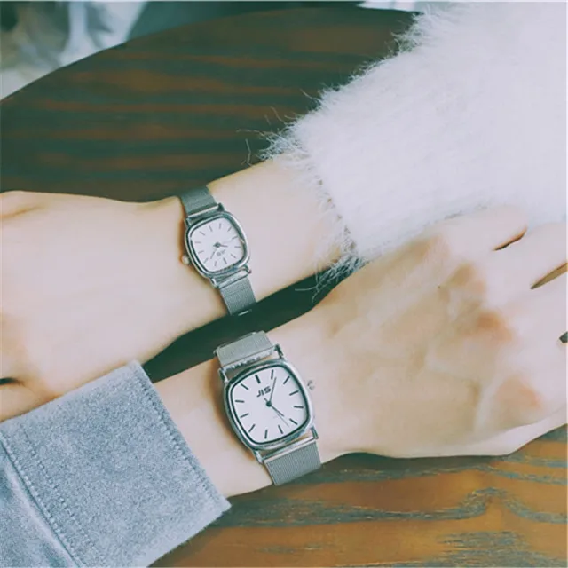 2018 Watch Couple Fashion Watch Square Dial Stainless Steel Ultra Thin Silver Cl 2018 Watch Couple Fashion Watch Square Dial Stainless Steel Ultra Thin Silver Cl