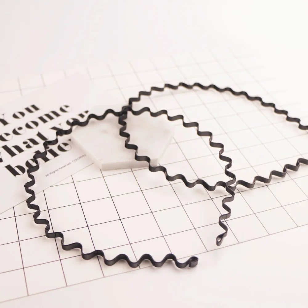 

Mens Women Unisex Fashion Exquisite Black Sport Geometric Wave Women Hair Hoop Hair Band Headband Hearwear Hair Accessories