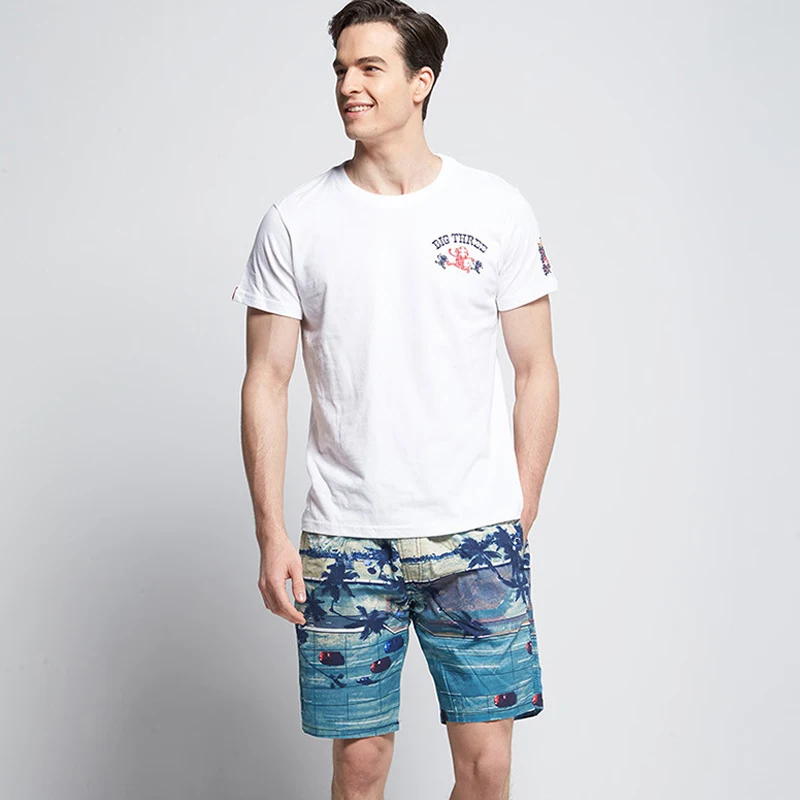 Новые летние модные для мужчин пляжные шорты быстросохнущая пляжные шорты Бермуды шорты для активного отдыха 2 цвета L-3XL Прямая доставка