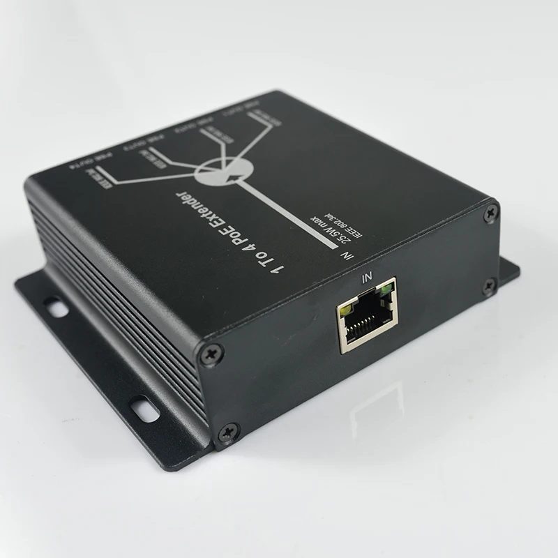 Новый 4 портовый удлинитель IEEE802.3af PoE для ip камеры расширит расстояние передачи 120