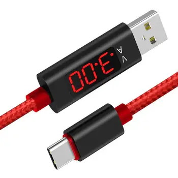 

LED Display 3A Micro USB Cable USB Type C Cord USB Charger Cable for Samsung Xiaomi Huawei Fast Charging Cable