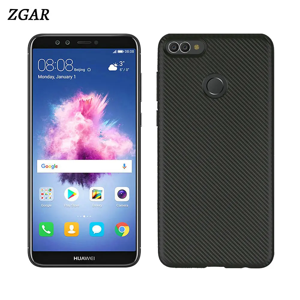 Back Case for Huawei Y9 2018 Dirt Resistant Soft Slim Fitted Covers ZGAR Luxury Men Women Phone Bags Cases |