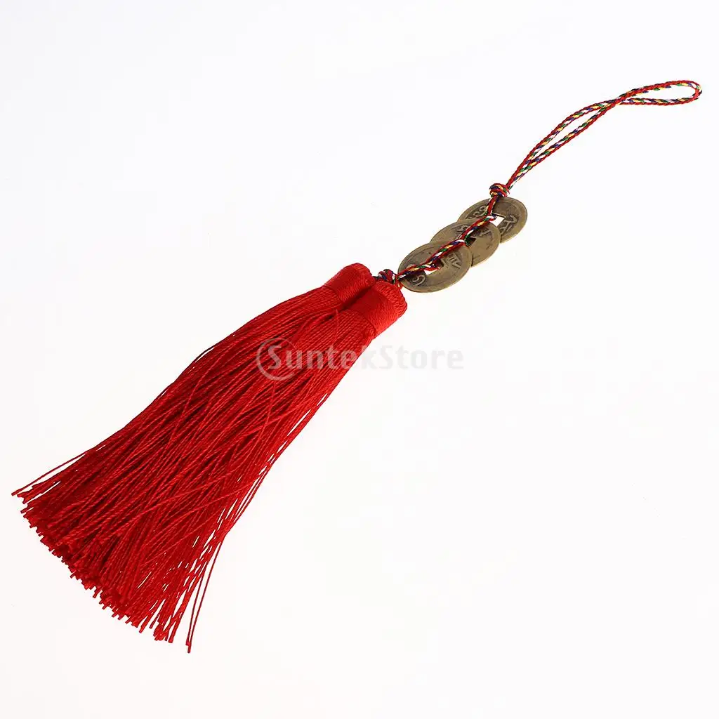 5 Styles Chinese Knot Charms Fengshui Symbol with Lucky Coins for Car/ Home Lucky Pendants /Embellishments