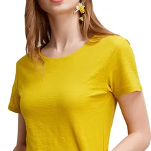 Summer Cotton Shirts Women's Slub Cotton Loose White Short Sleeve T-shirt Korean Style T-Shirts New Streetwear Fashion Tops Tees flower cluster print slub t shirt
