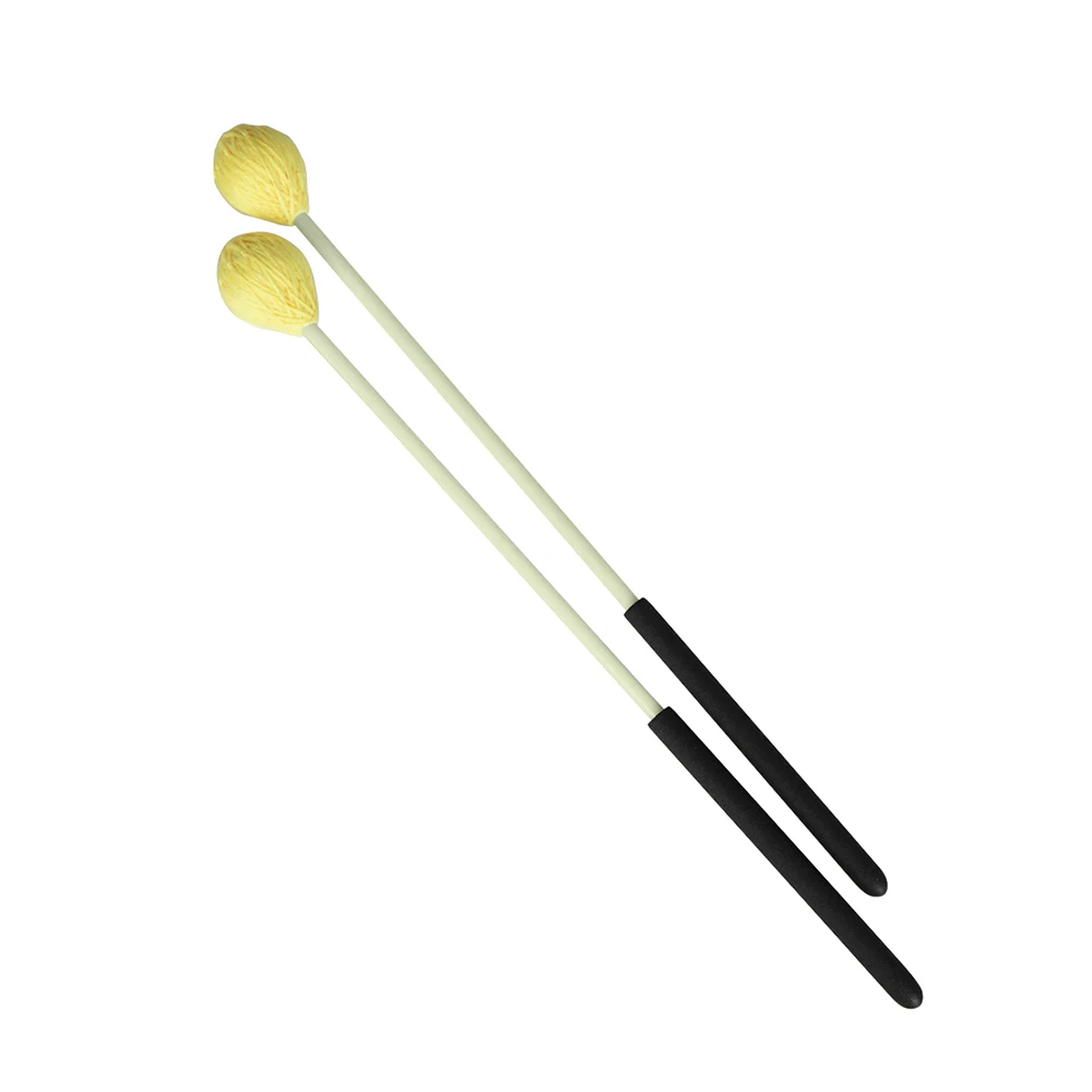 1 Pair Primary Marimba Stick Mallets Xylophone Glockensplel Mallet with Fiberglass Handle Percussion Instrument for Amateurs